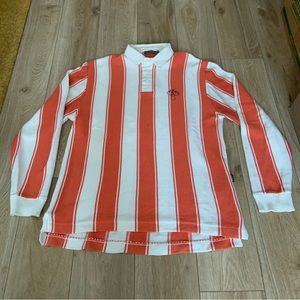 Creamsicle orange and white tripe’s mushroom sweater (men’s small)